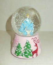 Disney Cinderella Snow Globe Music Box &quot; We Wish You A Merry Christmas&quot; By KCare - £17.17 GBP