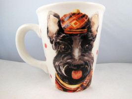 SCHNAUZER Scottish Terrier DOG wearing scarf &amp; cap Mug Cup by Magenta Tall - £10.95 GBP