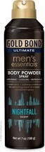 Gold Bond Ultimate Men&#39;s Essentials Talc Body Powder Spray Nightfall 7 o... - $24.95