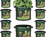 Fabric Plant Grow Bags with Handle 7 Gallon Pack of 10, Heavy Duty Smart... - £30.14 GBP