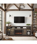 84&quot; Electric Fireplace TV Stand for 95&quot; TVs | Barnwood | Easy Assembly - $26,988.43 MXN