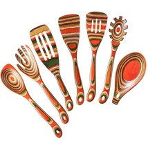 Kitchen Utensils Set For Cooking, 7 Pcs Pakkawood Wooden Cooking Spoons &amp; Spatul - £59.32 GBP