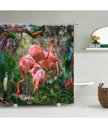 High Quality Flamingo Pattern Bathroom Shower Curtain Waterproof  - £18.31 GBP+