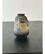 Vtg Japan Moriage Dragonware 2.5” Blue Gray White Porcelain Bud Vase DW3 - $20.79 CAD