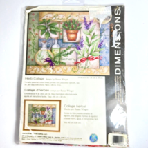 Dimensions Stamped Cross Stitch Needle Point Herb Collage Susan Wright Sage - $29.99
