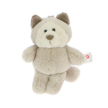 NICI Snow Cat Tomcat Grey Stuffed Animal Plush Beanbag Key Chain 4 inche... - $11.50