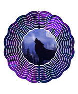 Moon Song, Howling Wolf 10in Hanging Wind Spinner - $65.12 CAD