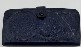 Vintage Women Vegan Leather Printed Wallet Clutch Women&#39;s Travel Long Purse - £10.96 GBP