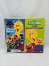 Lot Of (2) Sesame Street VHS Tapes 25th Birthday Kids Favorite Songs - £9.67 GBP