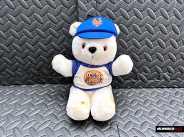 Vintage Applause Plush Teddy White Bear NY METS Baseball Mini Tees Cap 1987 MLB - £39.57 GBP
