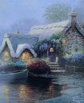 Lochaven Cottage 1995 Thomas Kinkade Fridge Magnet 3&#39;&#39;x3.75&#39;&#39; NEW - £2.85 GBP