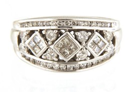 Diamond Women&#39;s Cluster ring 14kt White Gold 410951 - £638.68 GBP