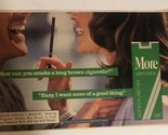 1988 More Menthol 120s Cigarettes Print Ad Advertisement pa22 - $6.92