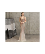  Gold Sequin Dress   Evening Gown Ball Gown Trumpet Gown Formal Event Dress - $274.23 CAD