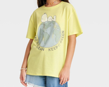NEW Girls Snoopy Clean Green Earth Tee sz M-XL yellow graphic t-shirt sh... - £6.38 GBP