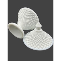 Vintage Westmorland White Milk Glass English Hobnail Covered Candy Dish 1950&#39;s - £23.35 GBP