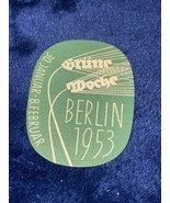 Green Week Environmental Promotion Berlin 1953 German Poster Stamp Ad Label - £0.77 GBP