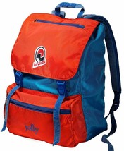 Invicta Jolly Vintage Effect Nylon Backpack Dresden Blue / Red Orange - £80.81 GBP