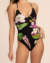 Trina Turk TT1TG10 Moonlit Lotus One-Piece Swimsuit SZ 2 ($162) Multi - £44.24 GBP