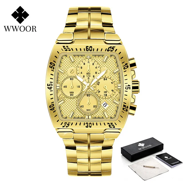 R fashion sport quartz men wristwatch luxury full steel chronograph luminous date clock thumb200