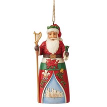 Jim Shore Welsh Santa Ornament 4.52" High Hanging Heartwood Creek Christmas