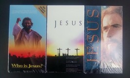 3 JESUS Video Tapes VHS, For VCR Players 233 Minutes Total NEW &amp; SEALED ... - £19.44 GBP
