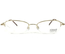 Louis Feraud Petite Eyeglasses Frames F1507 A Gold Oval Half Rim 50-18-135 - £43.94 GBP