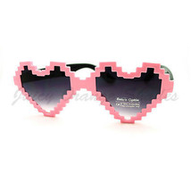Pixelado Forma Corazón Gafas de Sol Píxel Love Modernas - £6.44 GBP