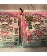 NIB LOL Surprise Magnetic Dress Up Closet Carry Case 2 Magnetic Dolls Ages  - $24.31 CAD