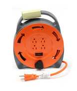 20ft Hand Wind Cord Reel Retractable Extension Cord 16/3 AWG w/4 Outlet ... - €21,74 EUR