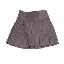 Banana Republic Womens Pleated Skirt Size 2 Gray 100% Cotton Lined 28&quot; Waist - $13.13