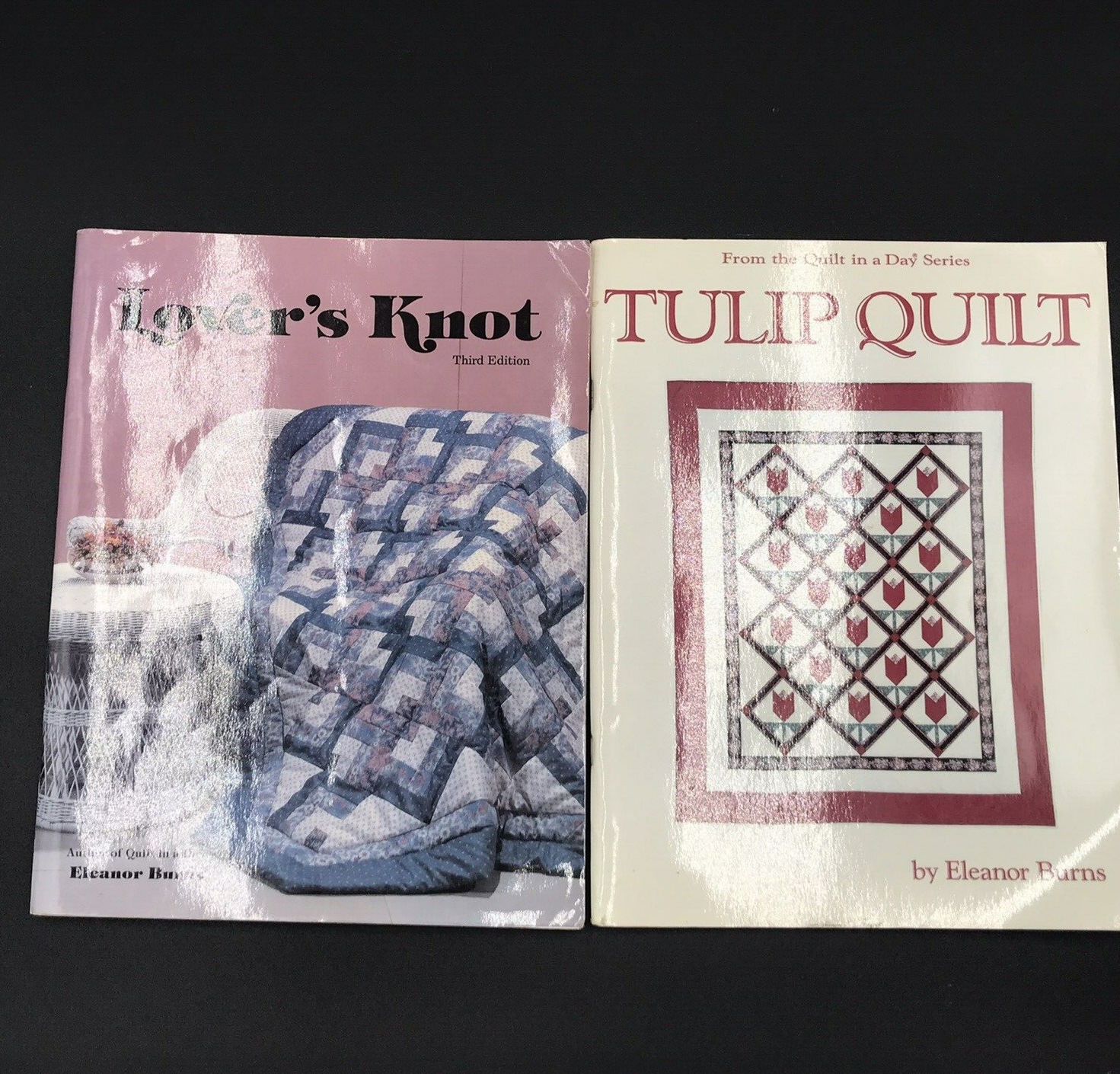 Primary image for Quilt in a Day Eleanor Burns Quilting Books Lover's Knot Tulip Quilt Lot of 2