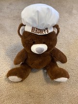 Hershey&#39;s Chocolate Teddy Bear  Plush W/ Chefs Hat 12 Inch Brown Stuffed Animal - £13.34 GBP