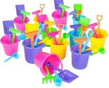Mini Beach Bucket And Shovel Set - (Pack Of 12) 3-1/4&quot; Mini Bucket Party... - $29.99