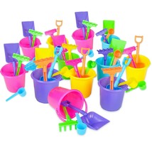 Mini Beach Bucket And Shovel Set - (Pack Of 12) 3-1/4&quot; Mini Bucket Party... - £23.76 GBP