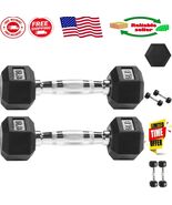 Durable 5LB Rubber Encased Hex Dumbbells - Ideal for Versatile Arm Training - $47.54 CAD