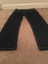 Mecca Men&#39;s Blue Jeans Zip &amp; Button Pockets Straight Fit Size 34  - $70.29