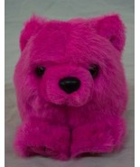 Puffkins BRIGHT PINK TEDDY BEAR 4&quot; Plush STUFFED ANIMAL Toy - $291.64 MXN