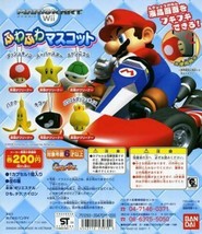 Bandai Wii Super Mario Kart Plush Doll Clear Phone Straps Full set of 6 - £142.20 GBP