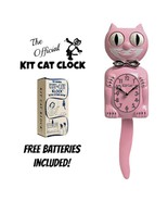 RETRO KITCHEN KIT CAT CLOCK 15.5&quot; Pink Kit-Cat Klock MADE IN USA Free Ba... - $98.18 CAD