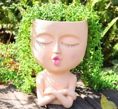 Face Planter For Indoor Plants, 7.7*4.7 Inch Large Face Planters, Vivid ... - $37.99