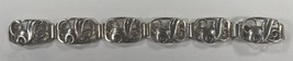 Carl Brumberg Hansen Danemark Argent Sterling Floral Station Bracelet 7.5 &quot; - $7,763.29 MXN