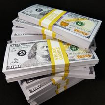 50K Full Print Realistic Prop Money New Fake 100 Dollar Bills Real Cash Replica - £28.06 GBP
