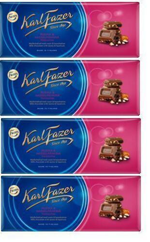 FAZER Karl Fazer Pasas y avellanas en chocolate con leche 4 x 200 g (4 piezas) - $31.58