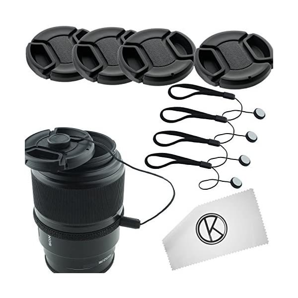CamKix Lens Cap Bundle - 4 Snap-on Lens Caps for DSLR Cameras including ... - $16.00