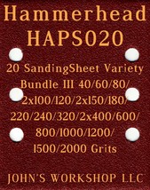 Hammerhead HAPS020 - 17 Different Grits - 20 Sheet Variety Bundle III - £15.97 GBP