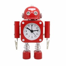 Betus Non-ticking Robot Alarm Clock Stainless Metal Wake-up Clock With H... - $20.95