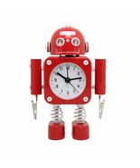 Betus Non-ticking Robot Alarm Clock Stainless Metal Wake-up Clock With H... - £16.55 GBP
