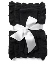 NY and Co 2 pc Set Black Scarf and Gloves Ruffled Infinity  Gift 9&quot; x 60&quot; - £7.83 GBP