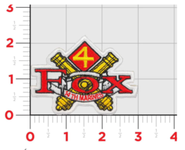 Marine Corps Fox Battery 14TH Regiment Embroidered Hook &amp; Loop Patch - £31.89 GBP